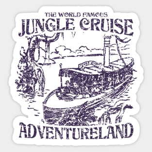 World Famous Jungle Cruise - Adventureland (Dark Blue) Sticker